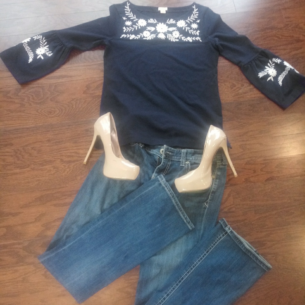 J Crew 3 Quarter Length Shirt